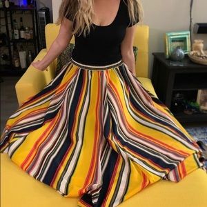 Floor Length Rainbow Skirt
